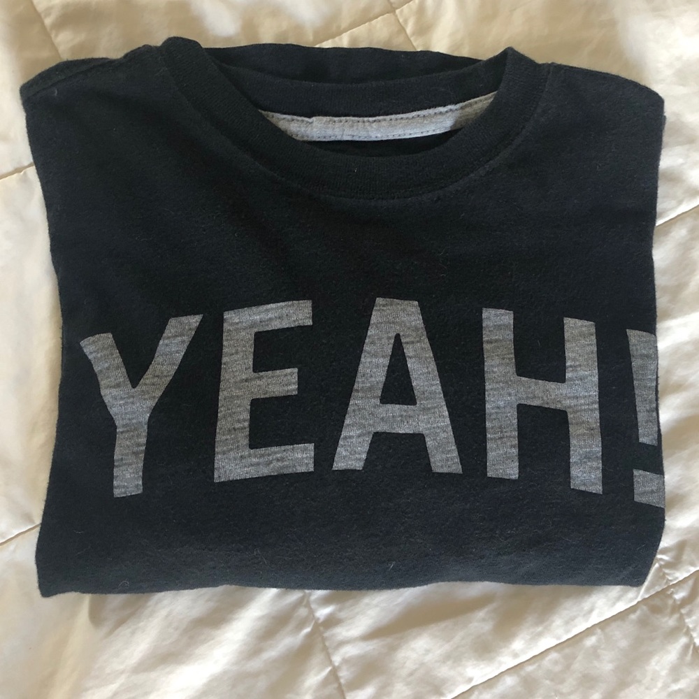 Old Navy boys long sleeve black graphic tee S 6-7